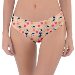 Heart Cherries Cream Reversible Classic Bikini Bottoms by snowwhitegirl