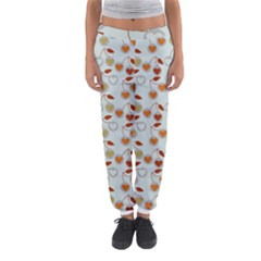 Heart Cherries Grey Women s Jogger Sweatpants by snowwhitegirl