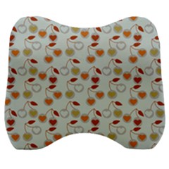 Heart Cherries Grey Velour Head Support Cushion