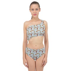 Heart Cherries Grey Spliced Up Two Piece Swimsuit by snowwhitegirl