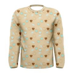 Beige Heart Cherries Men s Long Sleeve Tee by snowwhitegirl