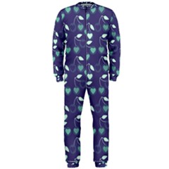 Heart Cherries Blue Onepiece Jumpsuit (men)  by snowwhitegirl