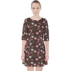 Heart Cherries Brown Pocket Dress by snowwhitegirl