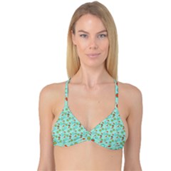 Light Teal Heart Cherries Reversible Tri Bikini Top by snowwhitegirl