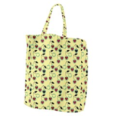 Yellow Heart Cherries Giant Grocery Tote by snowwhitegirl