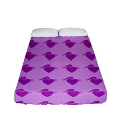 Punk Heart Violet Fitted Sheet (full/ Double Size) by snowwhitegirl