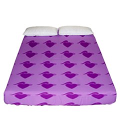 Punk Heart Violet Fitted Sheet (king Size) by snowwhitegirl