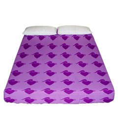 Punk Heart Violet Fitted Sheet (california King Size) by snowwhitegirl