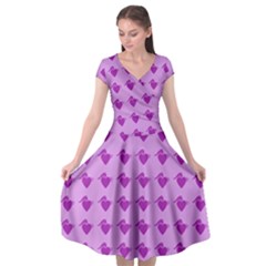 Punk Heart Violet Cap Sleeve Wrap Front Dress by snowwhitegirl