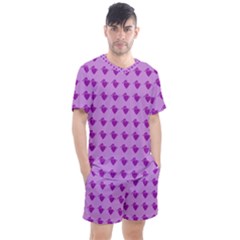 Punk Heart Violet Men s Mesh Tee And Shorts Set