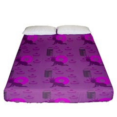 Punk Baby Violet Fitted Sheet (queen Size) by snowwhitegirl