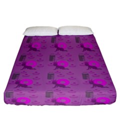 Punk Baby Violet Fitted Sheet (california King Size) by snowwhitegirl