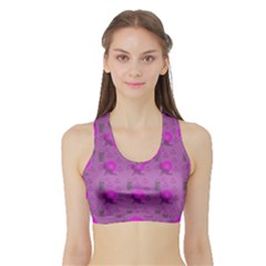 Punk Baby Violet Sports Bra With Border by snowwhitegirl