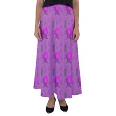 Punk Baby Violet Flared Maxi Skirt by snowwhitegirl