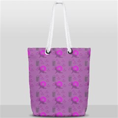 Punk Baby Violet Full Print Rope Handle Tote (small) by snowwhitegirl