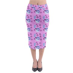 Punk Baby Pink Midi Pencil Skirt by snowwhitegirl