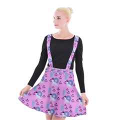 Punk Baby Pink Suspender Skater Skirt by snowwhitegirl