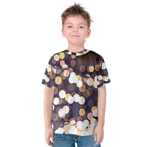 Bright Light Pattern Kids  Cotton Tee by FunnyCow