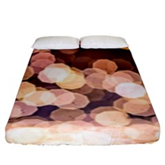 Warm Color Brown Light Pattern Fitted Sheet (king Size) by FunnyCow