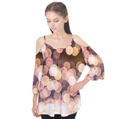 Warm Color Brown Light Pattern Flutter Tees