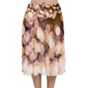 Warm Color Brown Light Pattern Velvet Flared Midi Skirt View1