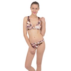 Warm Color Brown Light Pattern Classic Banded Bikini Set  by FunnyCow