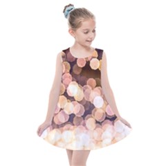 Warm Color Brown Light Pattern Kids  Summer Dress by FunnyCow