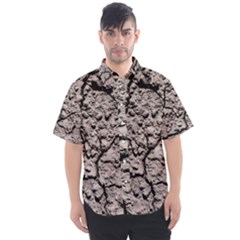 Earth  Dark Soil With Cracks Men s Short Sleeve Shirt