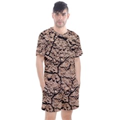 Earth  Light Brown Wet Soil Men s Mesh Tee And Shorts Set