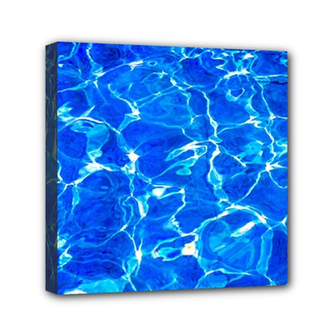 Blue Clear Water Texture Mini Canvas 6  X 6  by FunnyCow