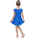 Blue Clear Water Texture Kids Cap Sleeve Dress View2