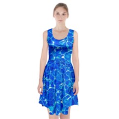 Blue Clear Water Texture Racerback Midi Dress by FunnyCow