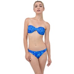 Blue Clear Water Texture Classic Bandeau Bikini Set by FunnyCow