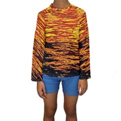 Liquid Gold Kids  Long Sleeve Swimwear by FunnyCow