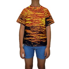 Liquid Gold Kids  Short Sleeve Swimwear by FunnyCow