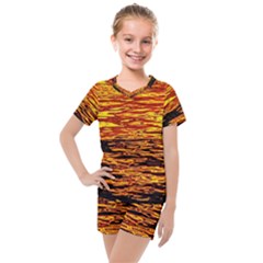 Liquid Gold Kids  Mesh Tee And Shorts Set