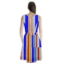 Colorful Wood And Metal Pattern Sleeveless Waist Tie Chiffon Dress View2