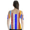 Colorful Wood And Metal Pattern Butterfly Sleeve Cutout Tee  View2