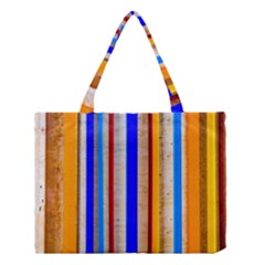 Colorful Wood And Metal Pattern Medium Tote Bag by FunnyCow