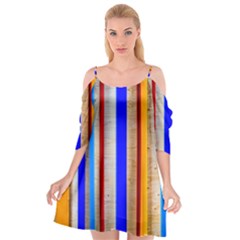 Colorful Wood And Metal Pattern Cutout Spaghetti Strap Chiffon Dress by FunnyCow