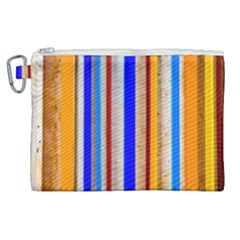 Colorful Wood And Metal Pattern Canvas Cosmetic Bag (xl) by FunnyCow