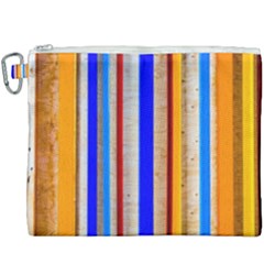 Colorful Wood And Metal Pattern Canvas Cosmetic Bag (xxxl) by FunnyCow