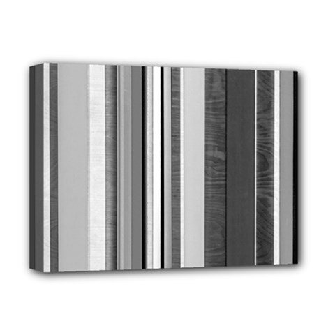 Shades Of Grey Wood And Metal Deluxe Canvas 16  X 12   by FunnyCow