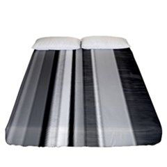 Shades Of Grey Wood And Metal Fitted Sheet (king Size) by FunnyCow