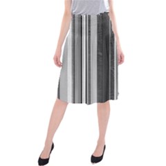 Shades Of Grey Wood And Metal Midi Beach Skirt by FunnyCow