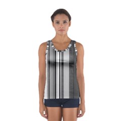 Shades Of Grey Wood And Metal Sport Tank Top  by FunnyCow