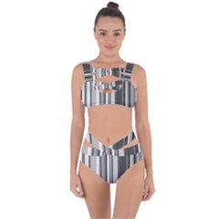 Shades Of Grey Wood And Metal Bandaged Up Bikini Set  by FunnyCow