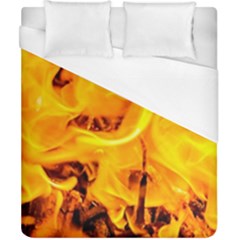 Fire And Flames Duvet Cover (california King Size) by FunnyCow