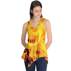 Fire And Flames Sleeveless Tunic by FunnyCow