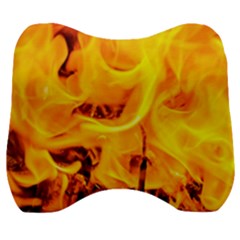 Fire And Flames Velour Head Support Cushion by FunnyCow